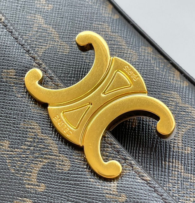 CELINE TEEN CELINE LOLA IN Triomphe Canvas and Calfskin