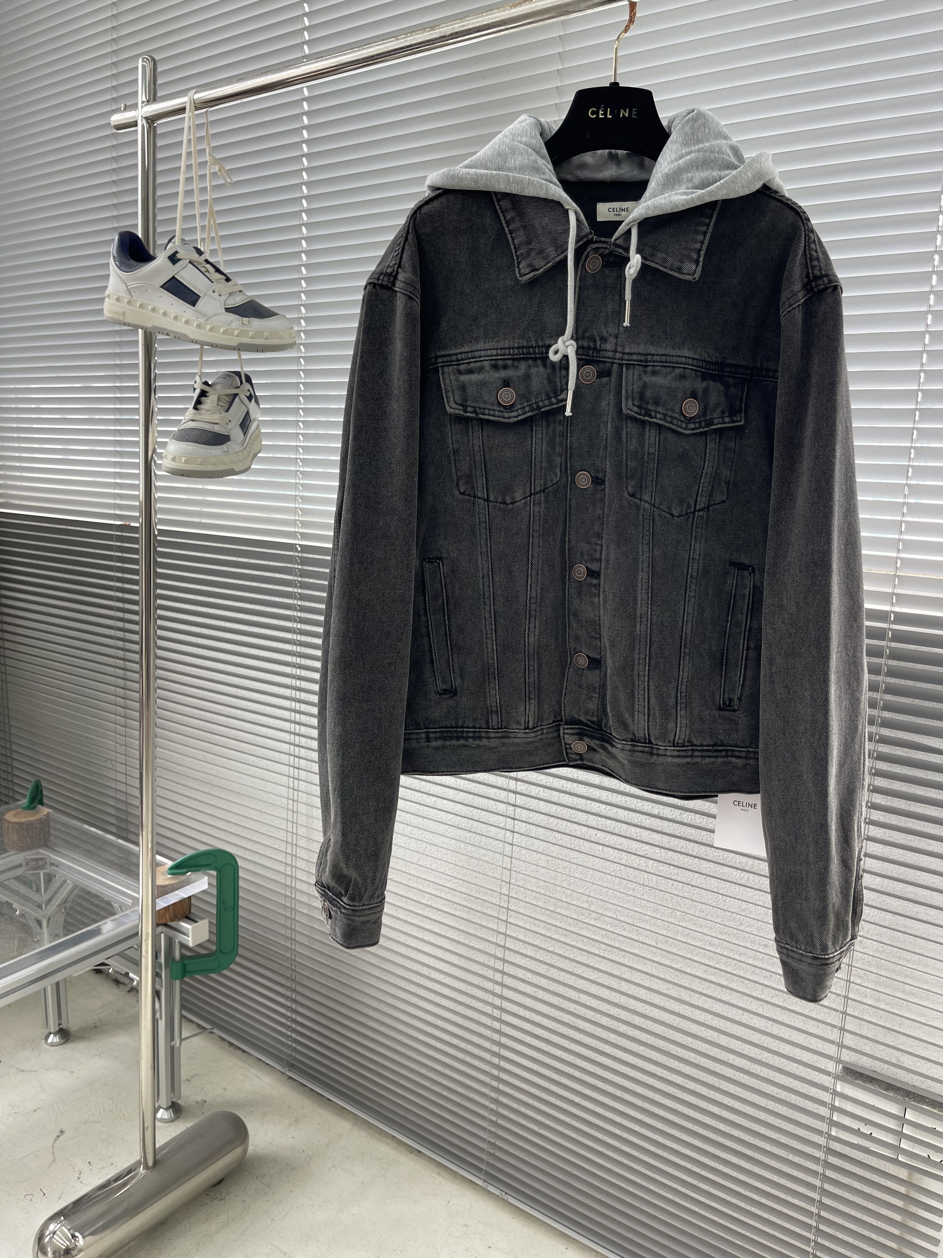 Celine trucker jacket in union wash denim