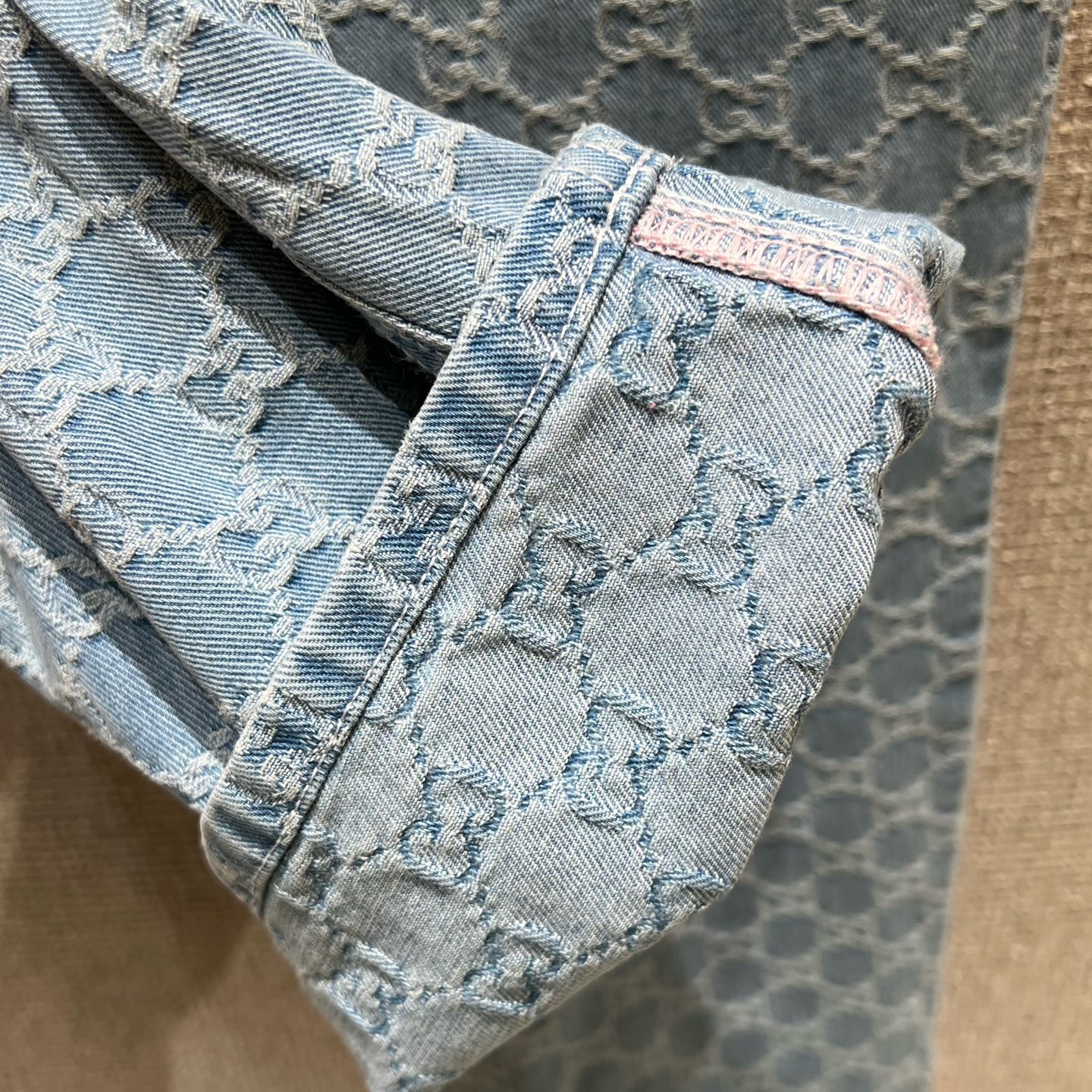 Gucci GG denim jacquard pants
