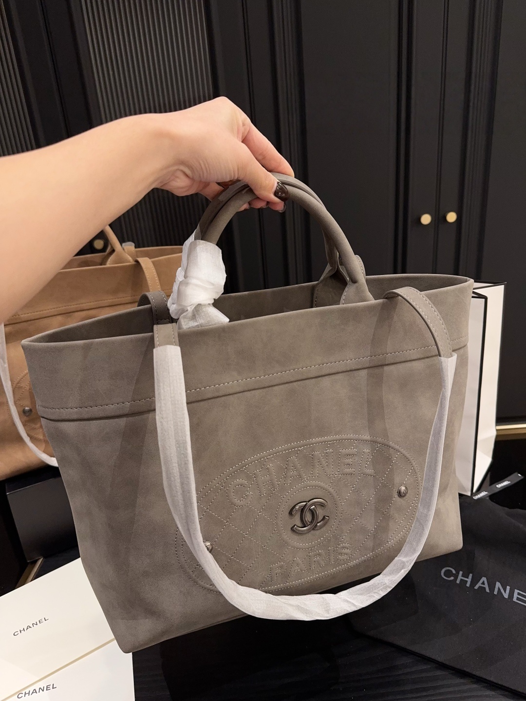 Chanel Suede Tote Bag