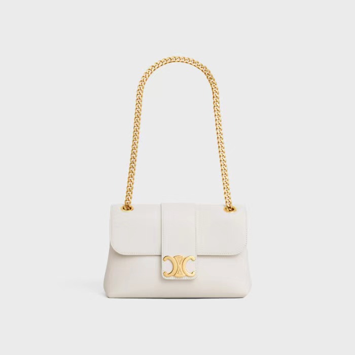 TEEN CELINE VICTOIRE BAG IN SUPPLE CALFSKIN WHITE