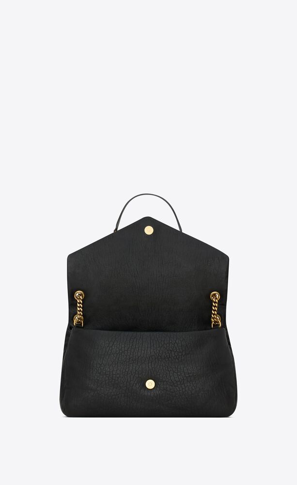 YSL-Calypso large in grained lambskin-BLack