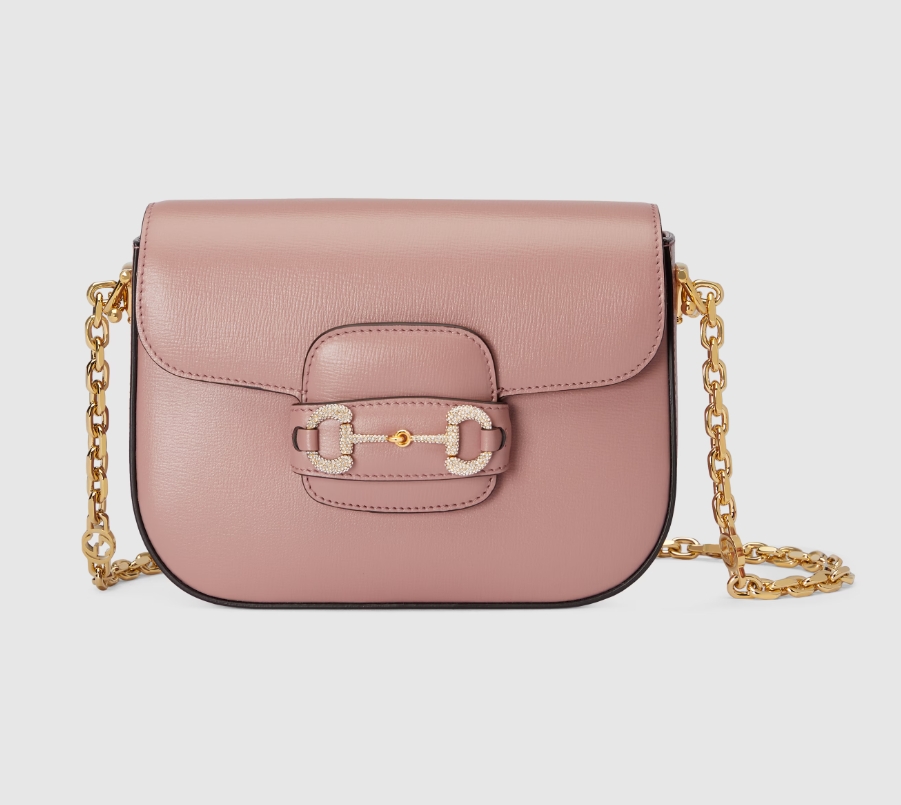 GUCCI HORSEBIT 1955 MINI BAG-Pink-‎675801
