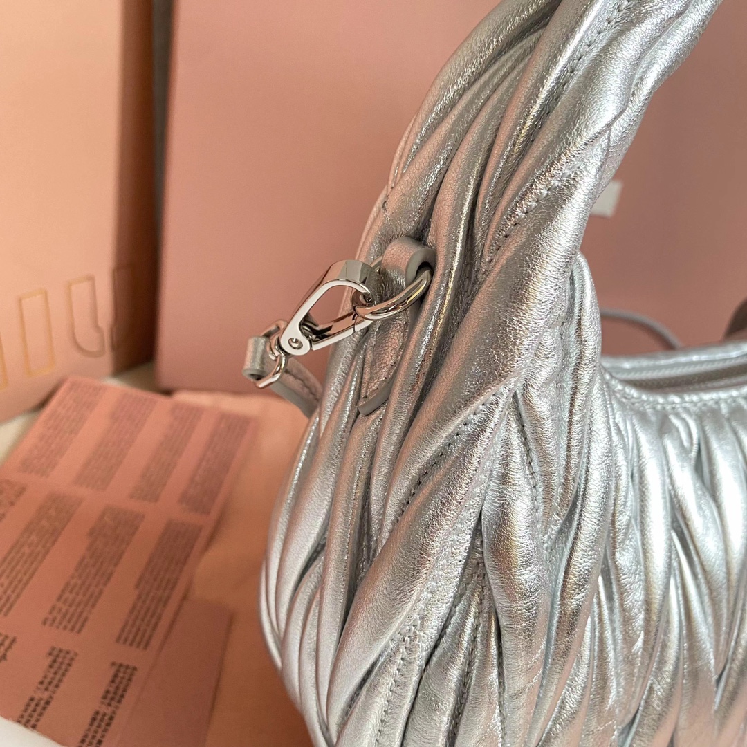 MIU MIU hobo bag with matte leather finish