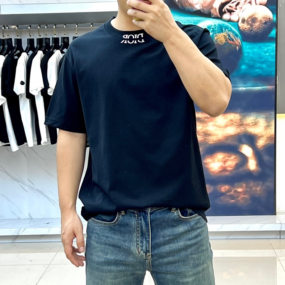 Dior spring/summer round neck short sleeve-black