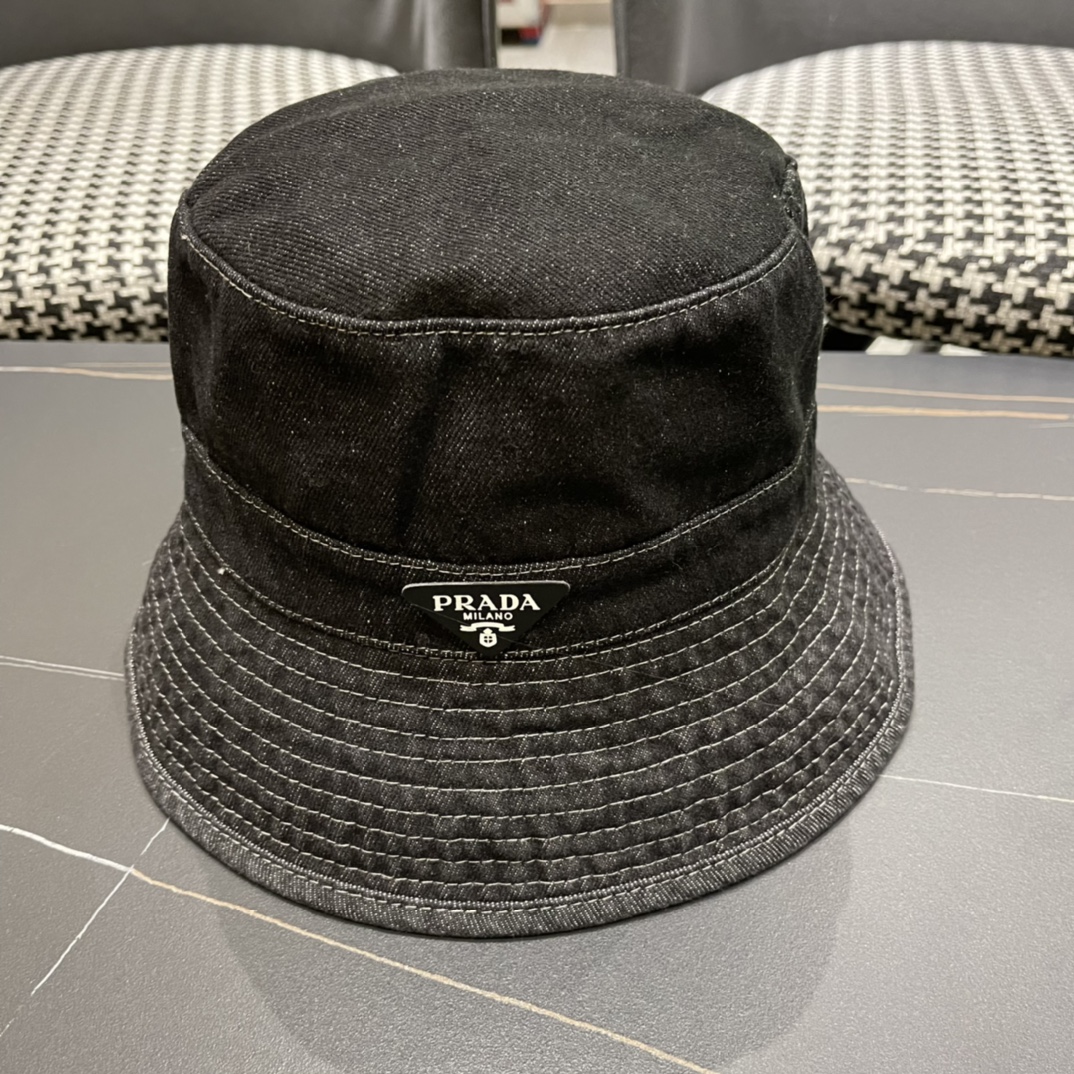Prada denim bucket hat