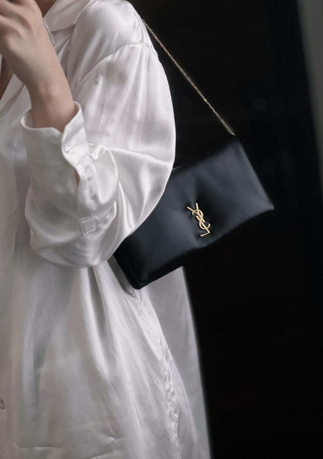YSL-lambskin armpit bag