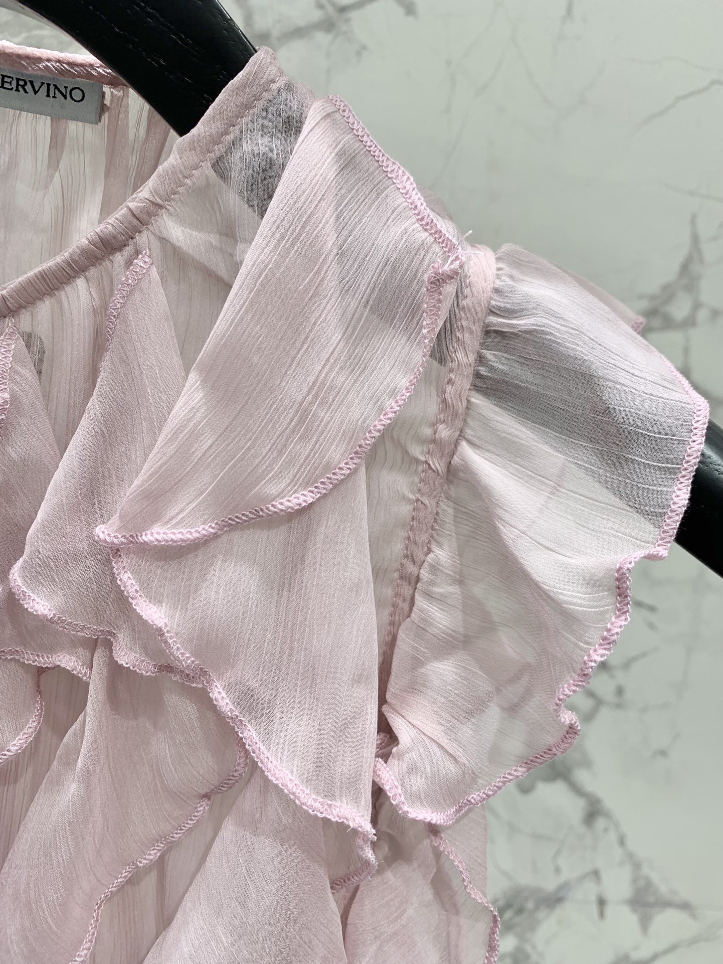 Ermanno Scervino Ruffled Sleeveless Fly Top