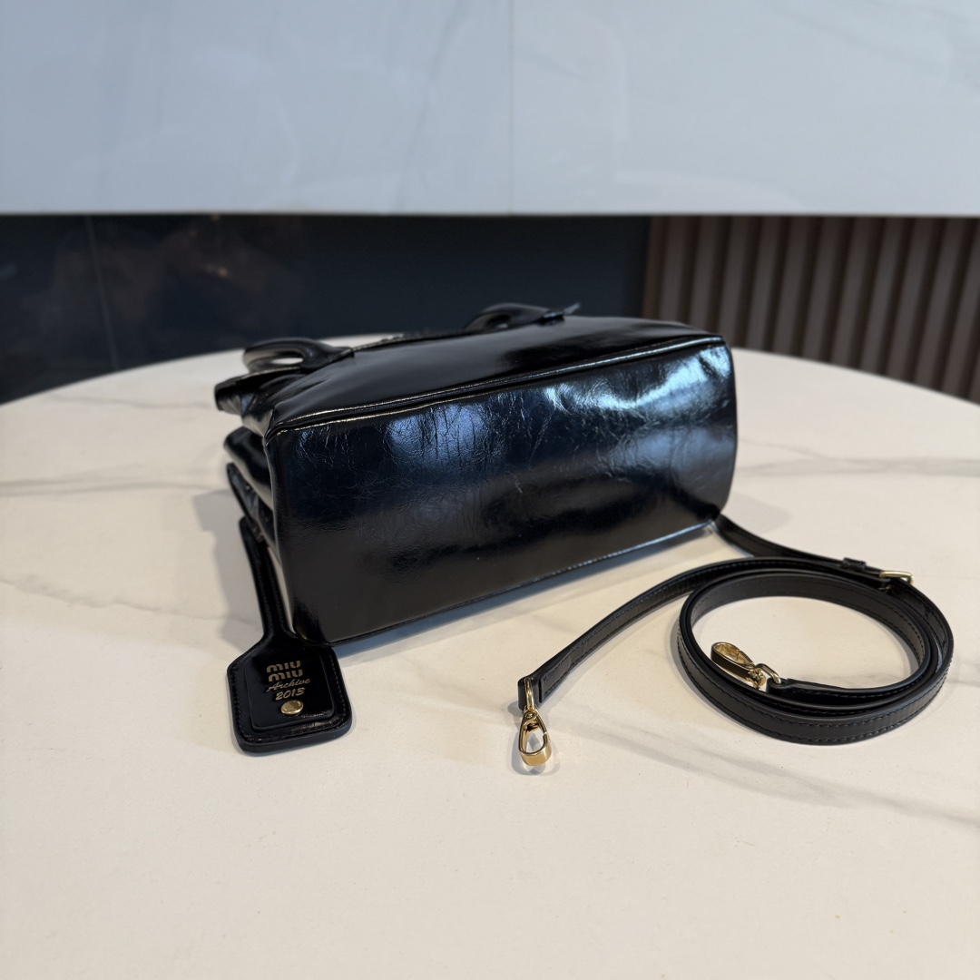 MiuMiu Solitaire shiny leather bag