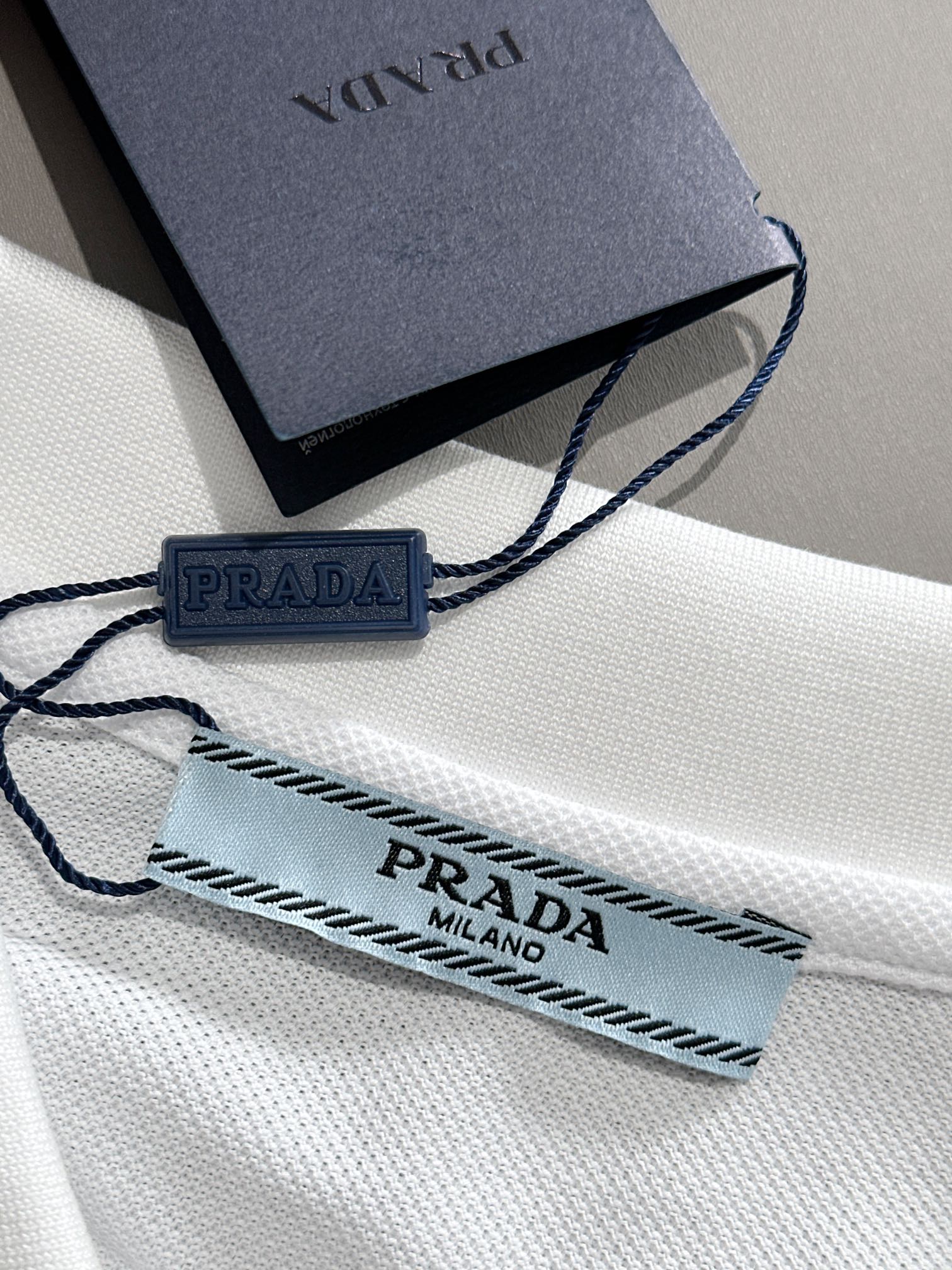 PRADA 25SS New Season Piqué Cotton Polo Shirt