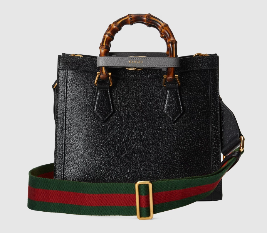 GUCCI DIANA SMALL TOTE BAG-Black-‎702721