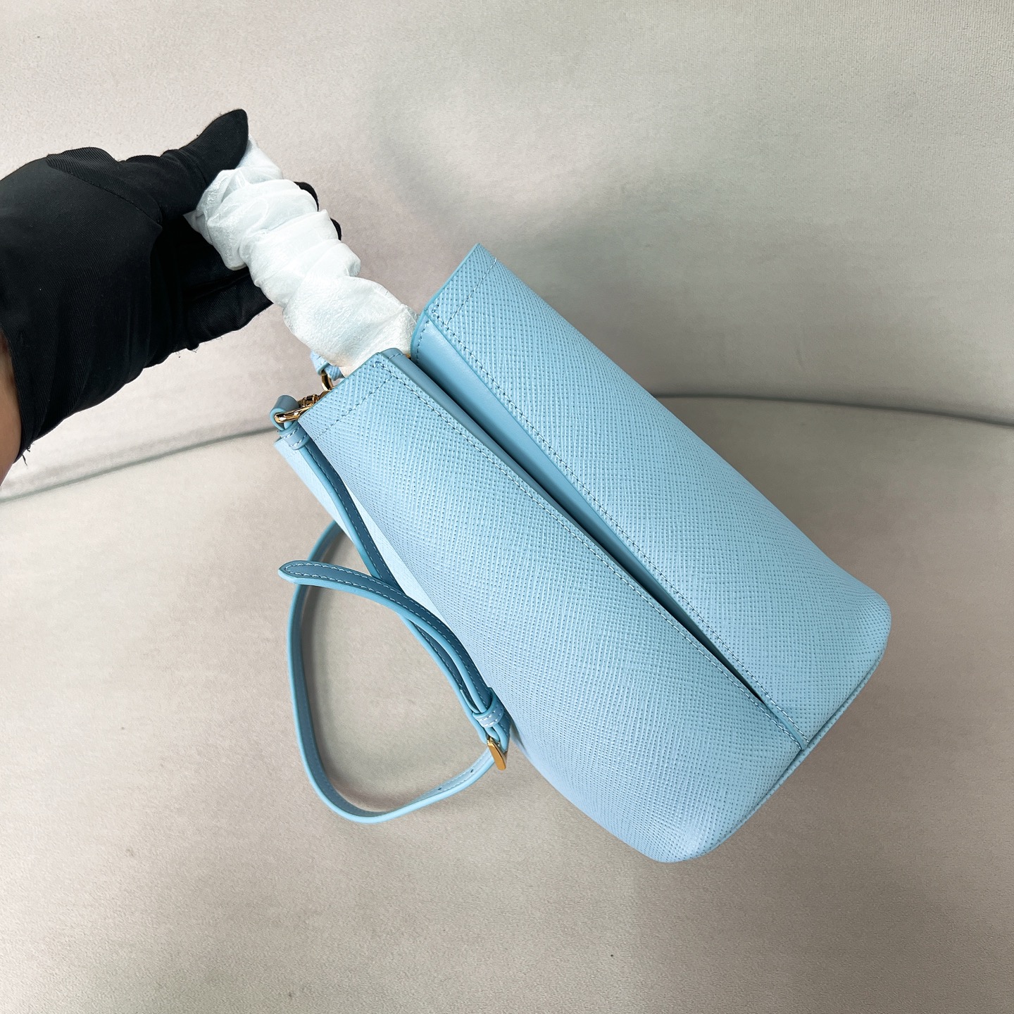 Prada 1BA212 Panier Saffiano Leather Bucket Bag