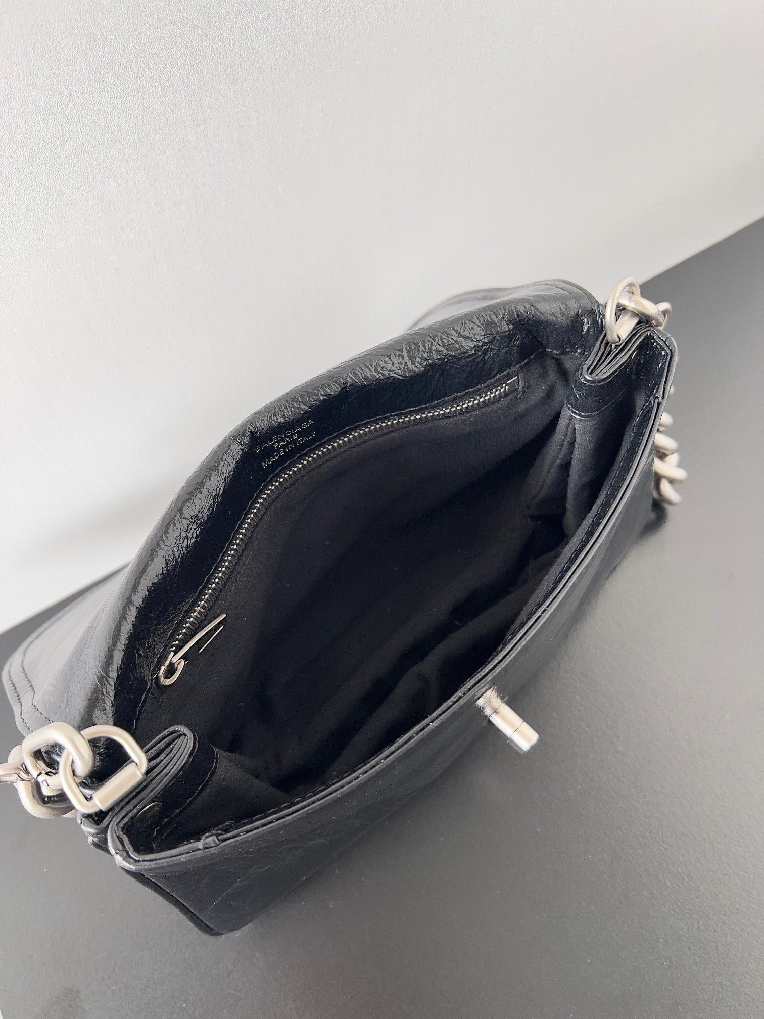 𝐁𝐚𝐥𝐞𝐧𝐜𝐢𝐚𝐠𝐚 bb soft shoulder bag-Sliver