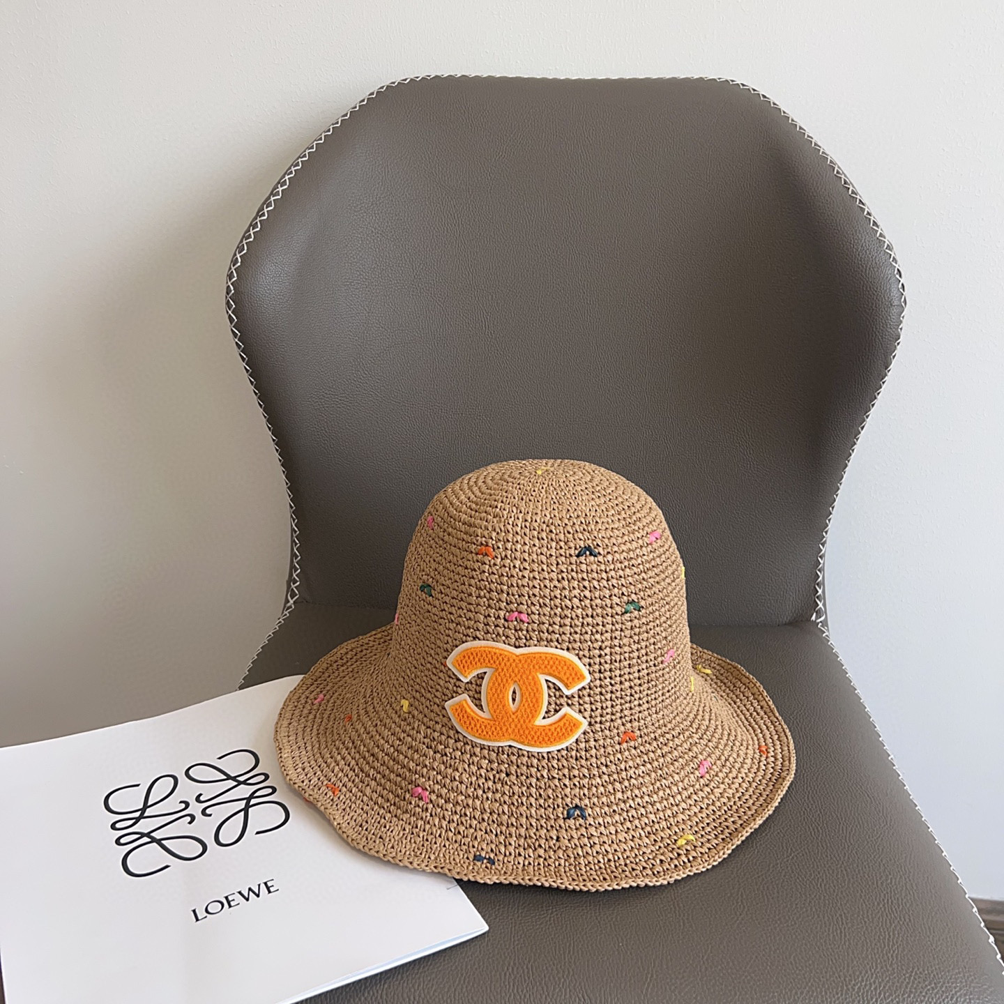 CHANEL 2025 New Arrival Woven Fisherman Hat