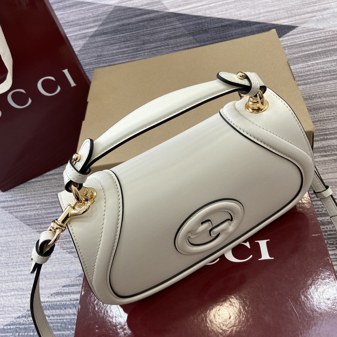 Gucci Blondie medium top handle bag-white