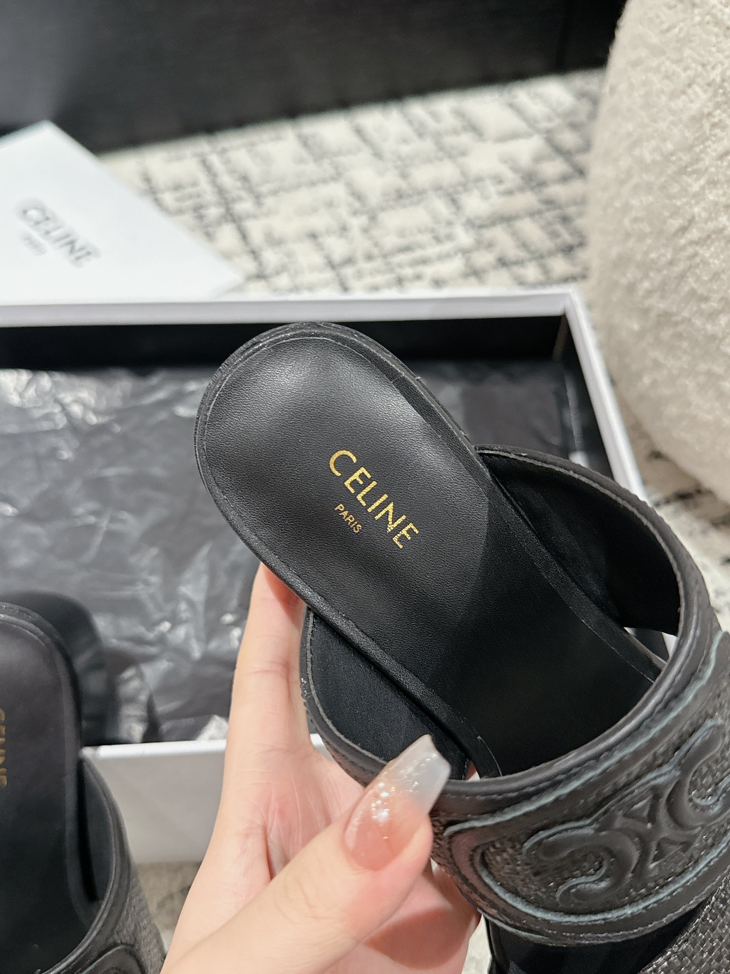 CELINE Flat Logo Slide Sanda