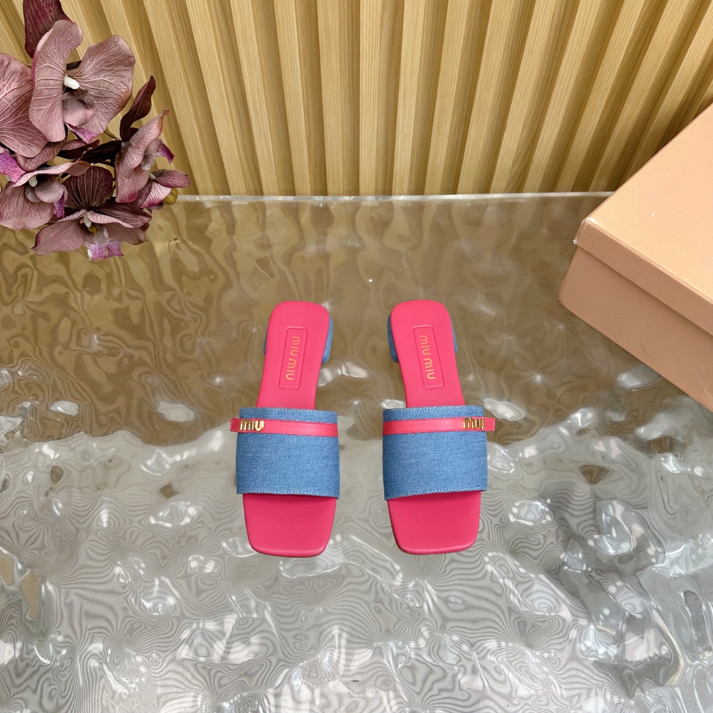 MIU MIU Bow-Embellished Slides