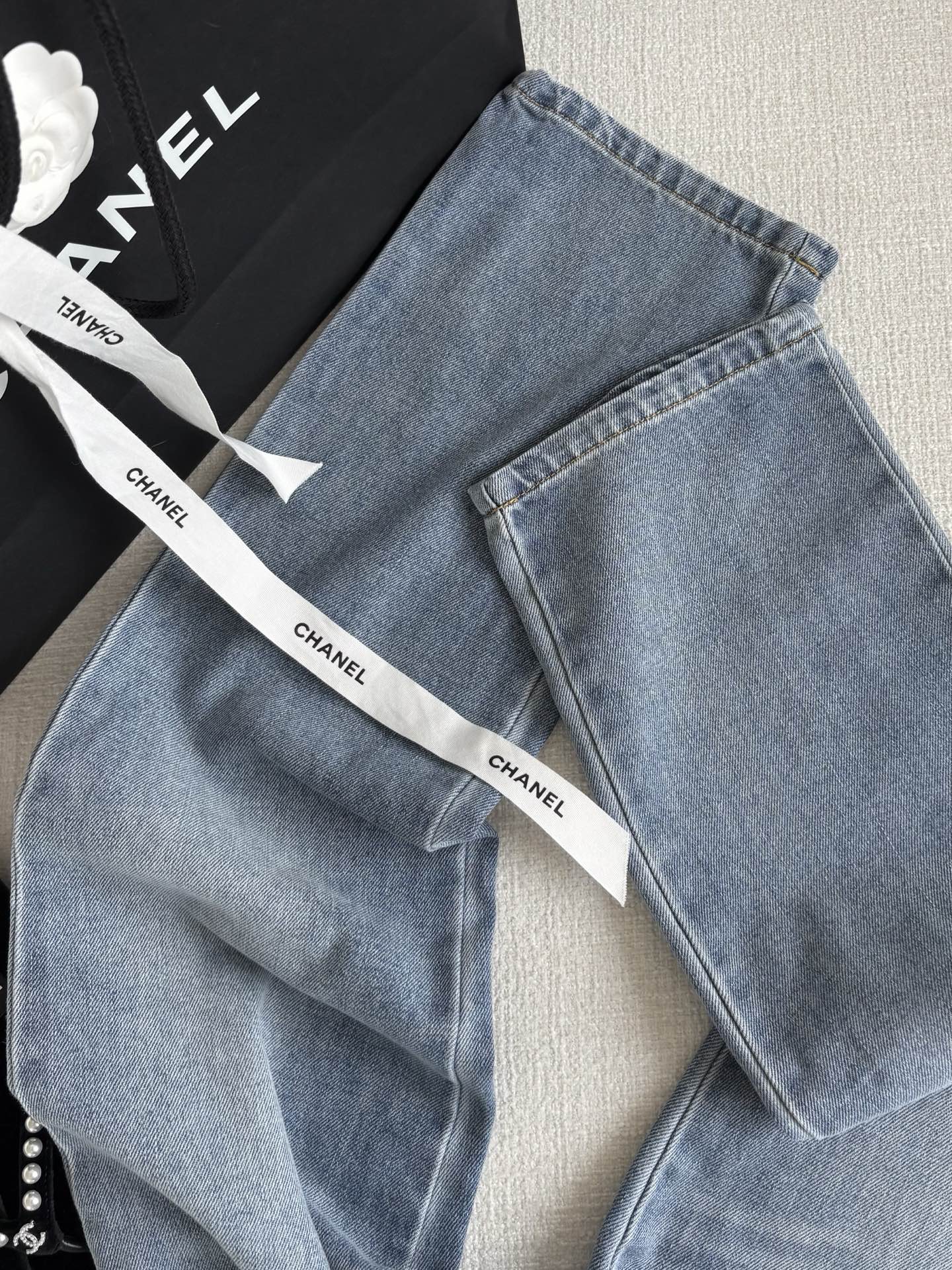 Chane Jeans Embroidered Denim Blue