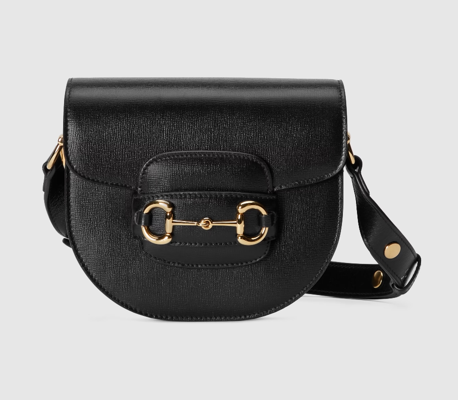 GUCCI HORSEBIT 1955 MINI ROUNDED BAG-Black-760191