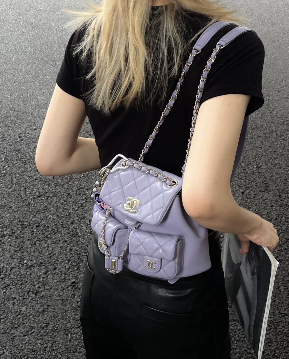 Chanel 24A Duma Backpack in Stardust Purple