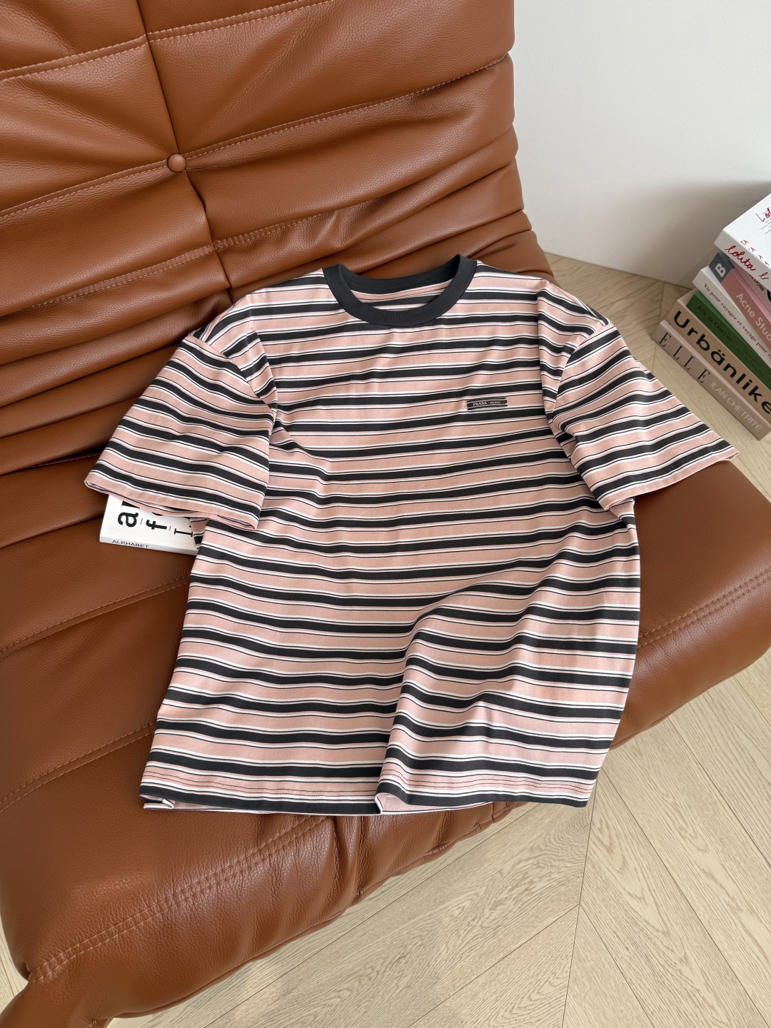 Prada Striped lisle cotton T-shirt