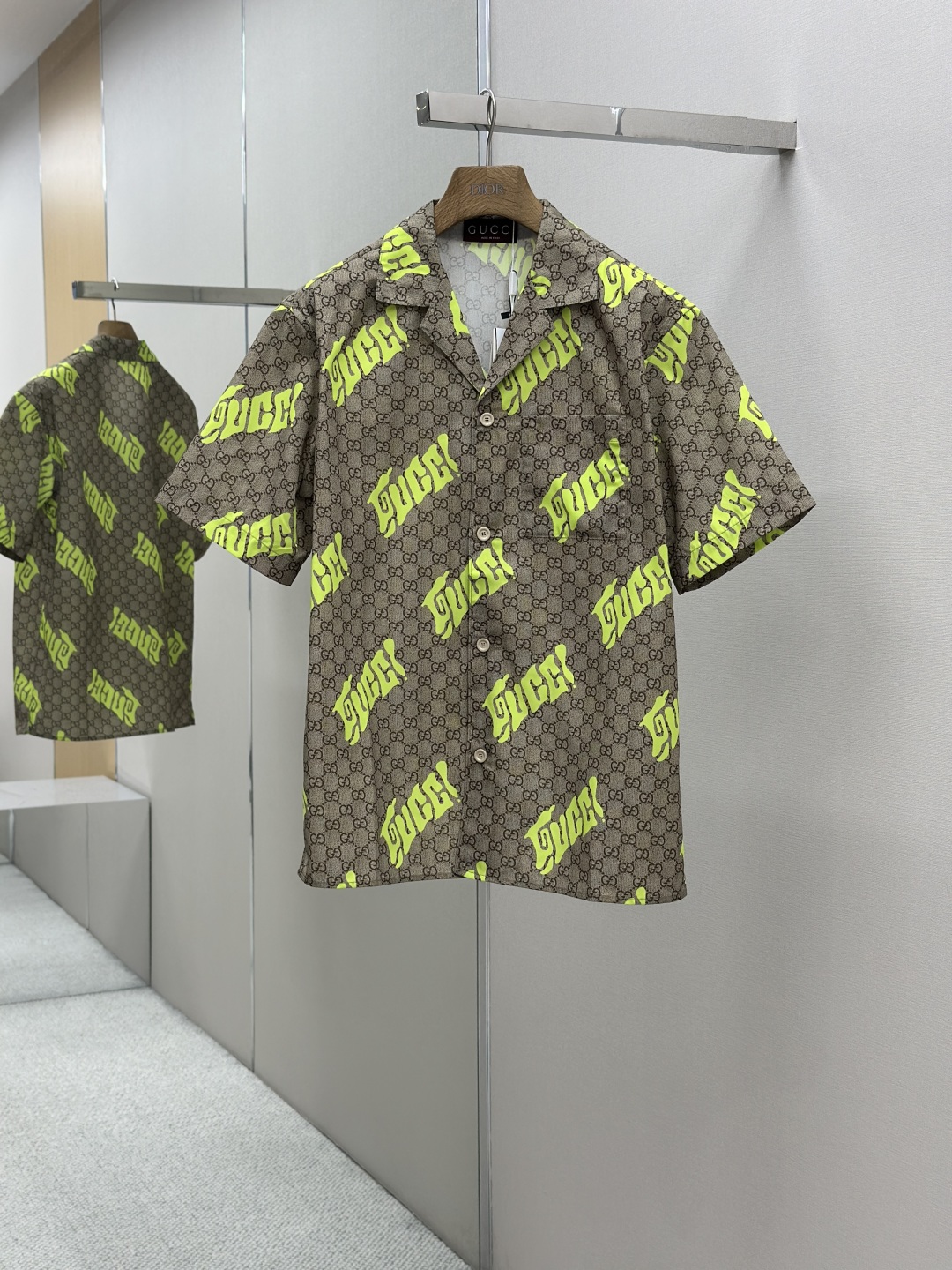 GUCCI Printed cotton poplin bowling shirt