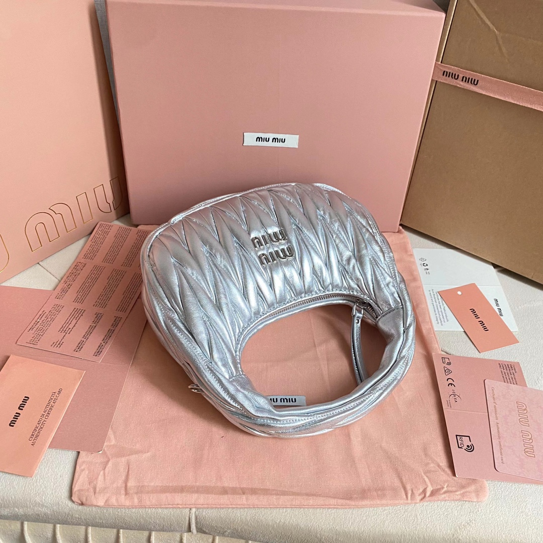 MIU MIU hobo bag with matte leather finish