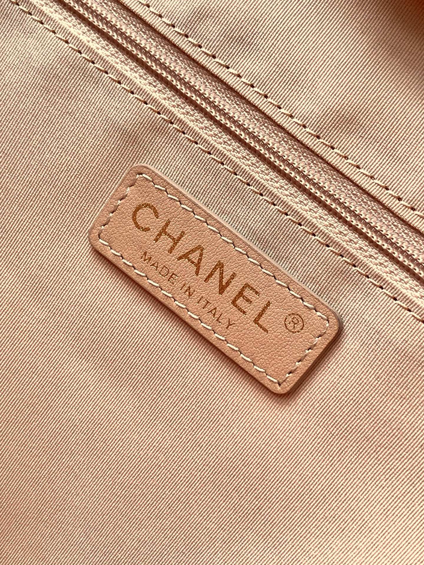 Chanel Calfskin Knit Medium Deauville Tote Beige
