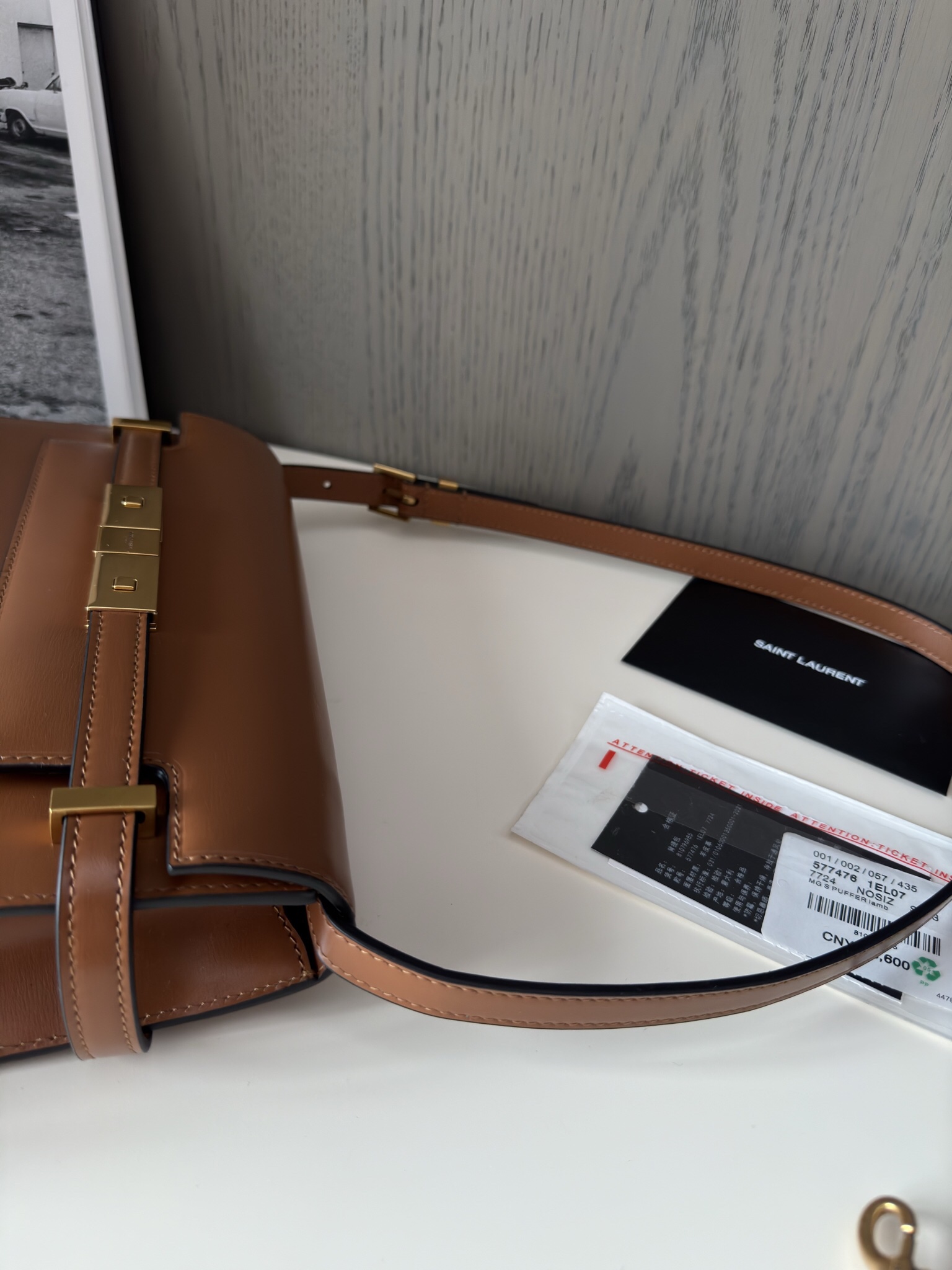 YSL-BROWN Manhattan Small shoulder bag