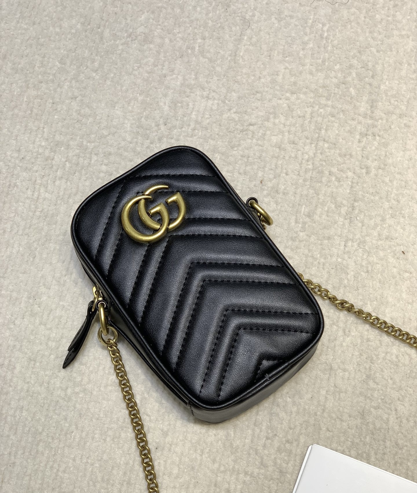 GUCCI GG Marmont mini quilted leather pouch