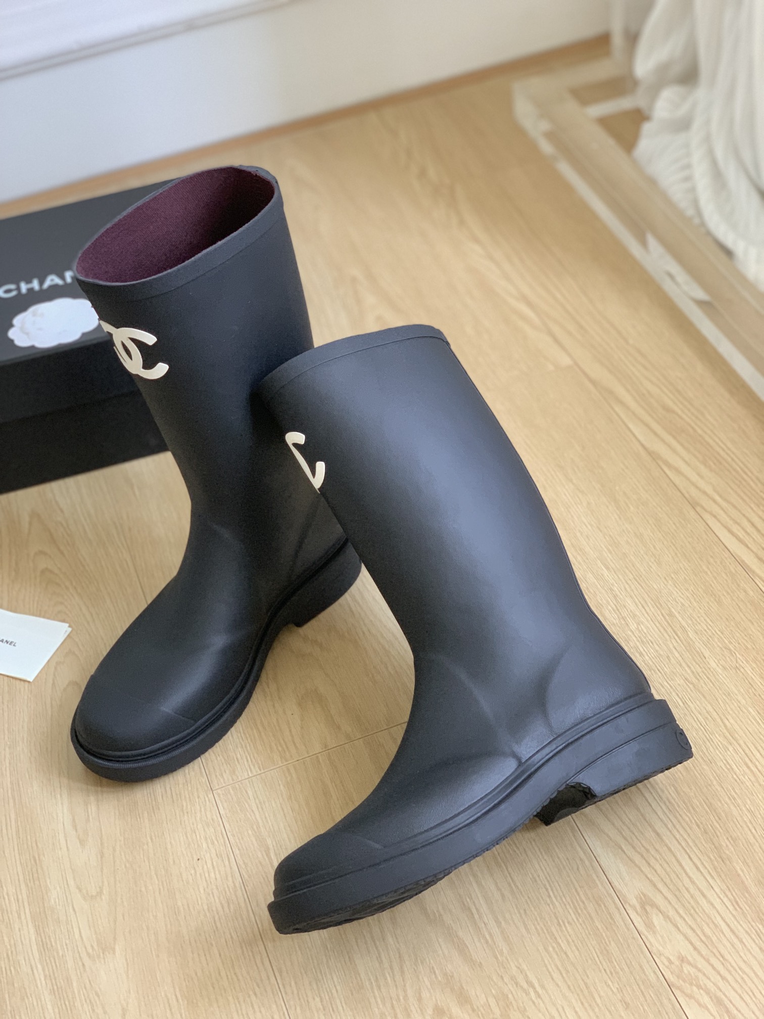 CHANEL Seamless Edition Rain Boots