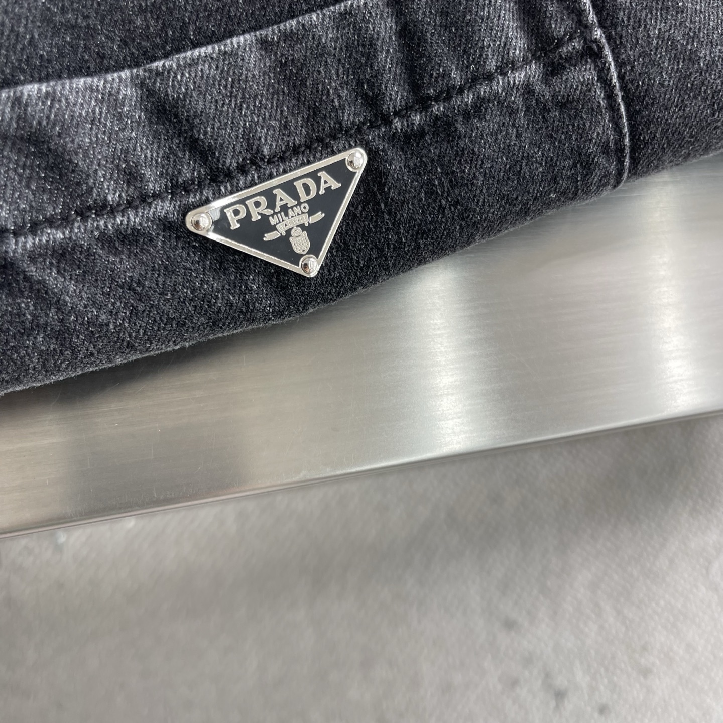 PRADA Logo Denim Shirt