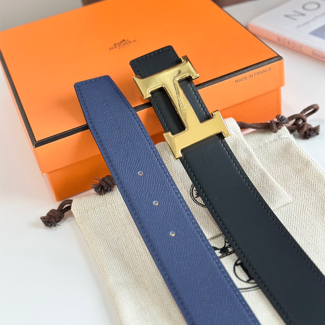 Hermès H 5382 Belt Buckle & Reversible Leather Strap