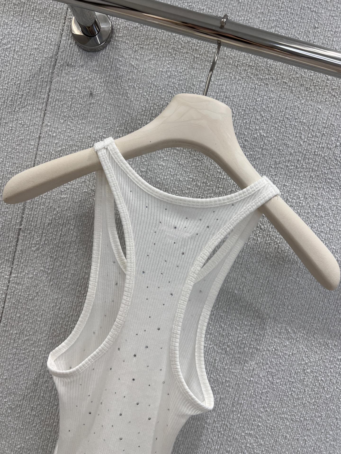 Alexander Wang Crystal-Embellished Racerback Tank