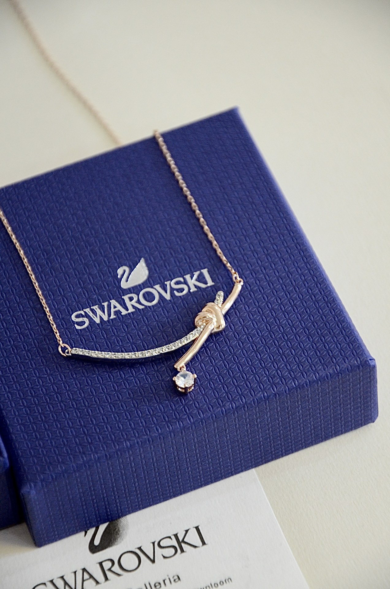 Swarovski Heart Knot Diamond Necklace