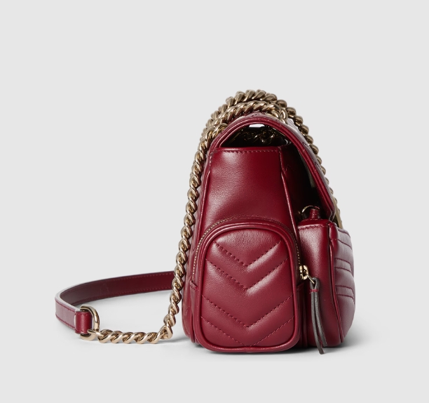 GG MARMONT SMALL MULTI-POCKET BAG-Red-795228