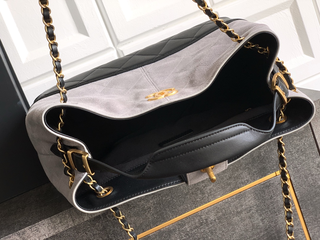 Chanel suede handbag