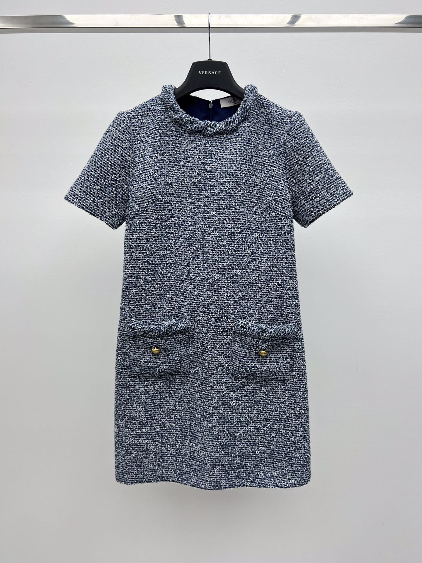 Valentino Garavani Short-sleeved tweed mini dress