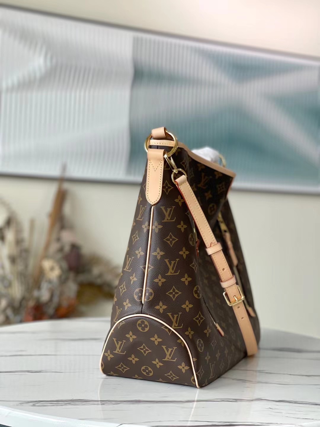 Louis Vuitton M40354 Delightful GM Hobo Bag Monogram Canvas
