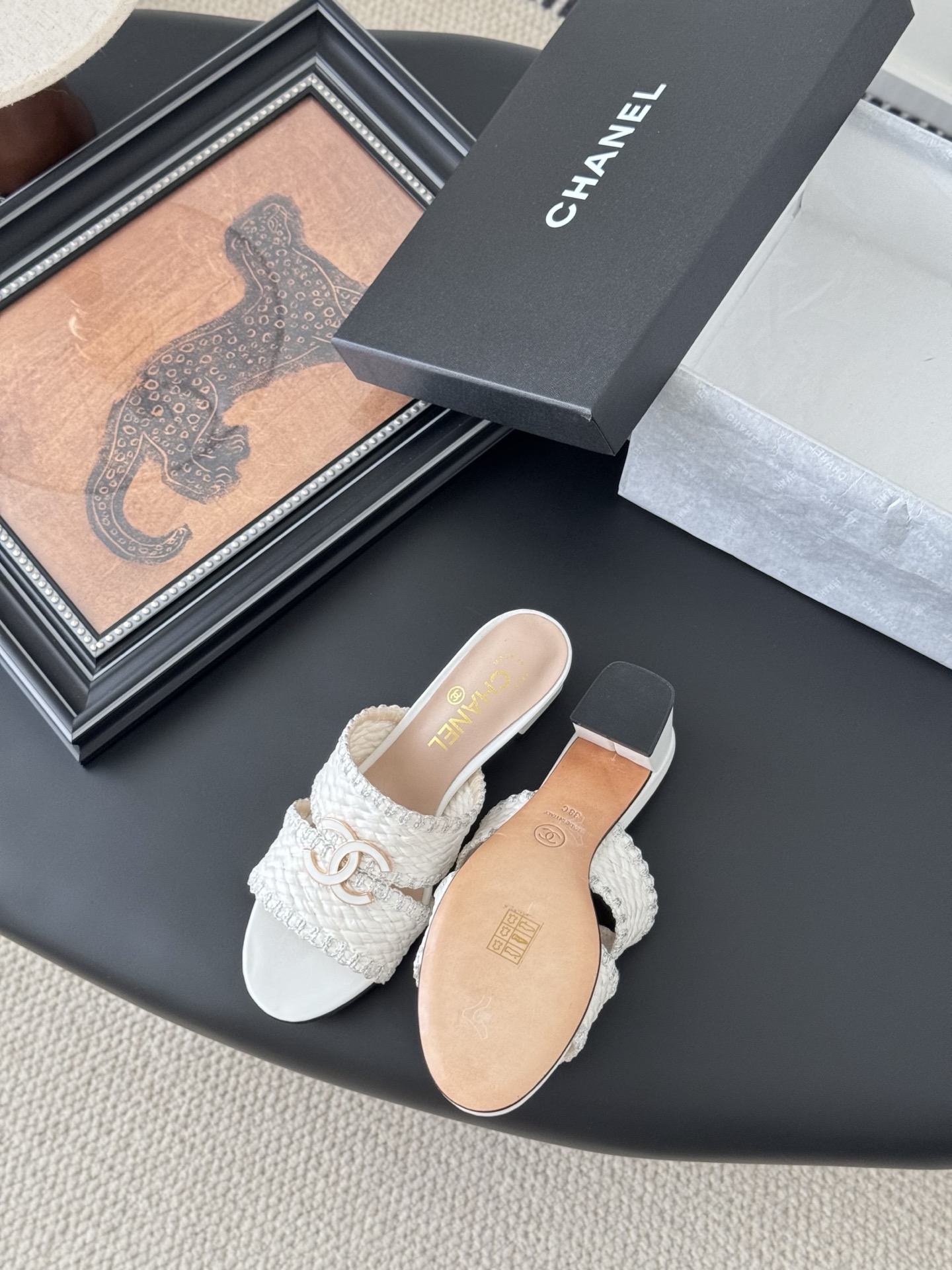 Chanel 25P New Double C Slide Sandals