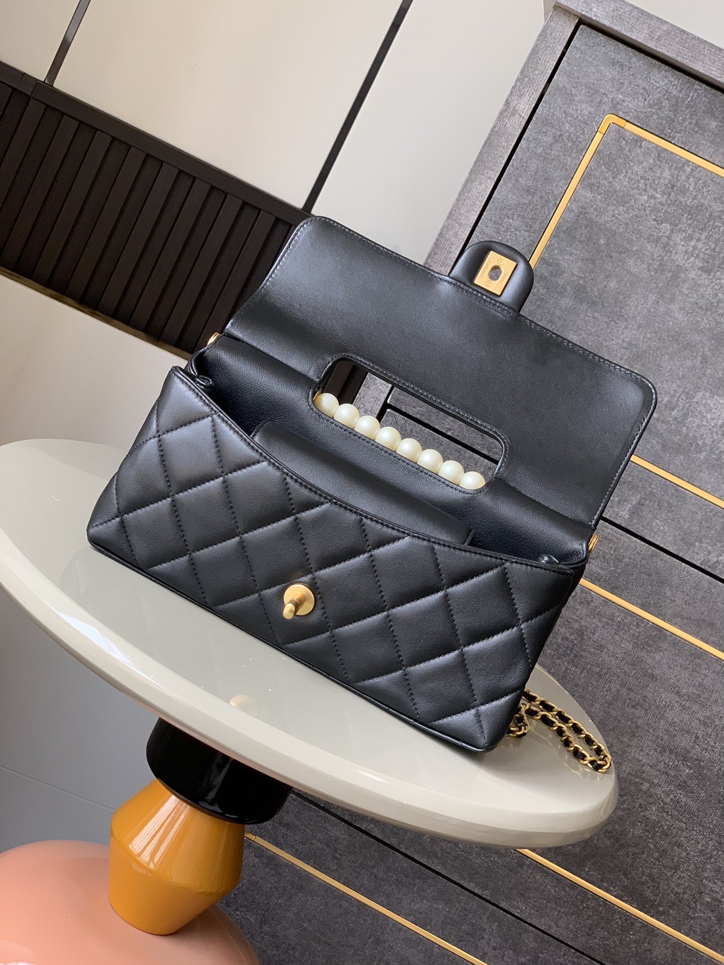 Chanel 25P Pearl Handle Flap Bag
