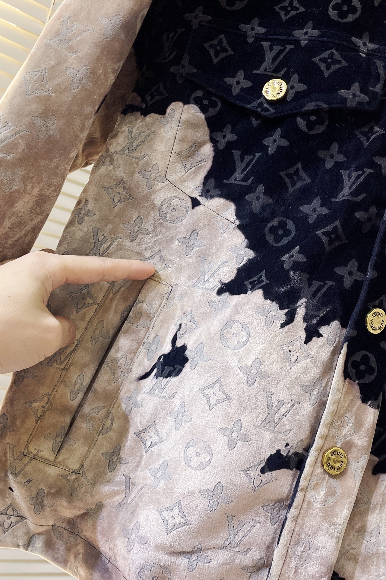 Louis Vuitton New Bleached Flame Denim Jacket