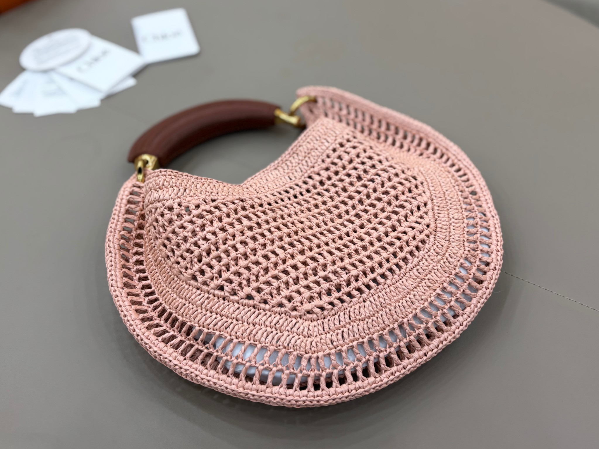Chloé Summer Banana hobo bag in raffia