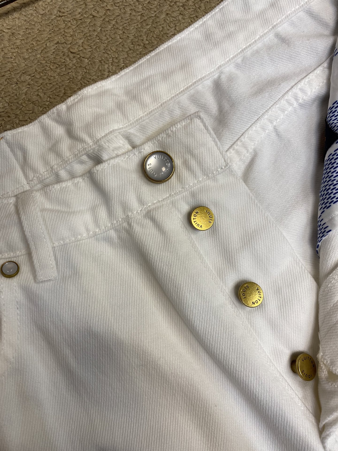 LV Embroidered Skate Jeans