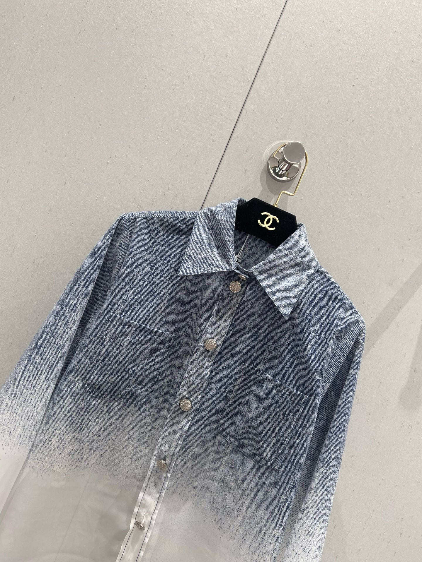 Chanel 25SS Spring/Summer collection* velvety gradient long-sleeve shirt + pants set