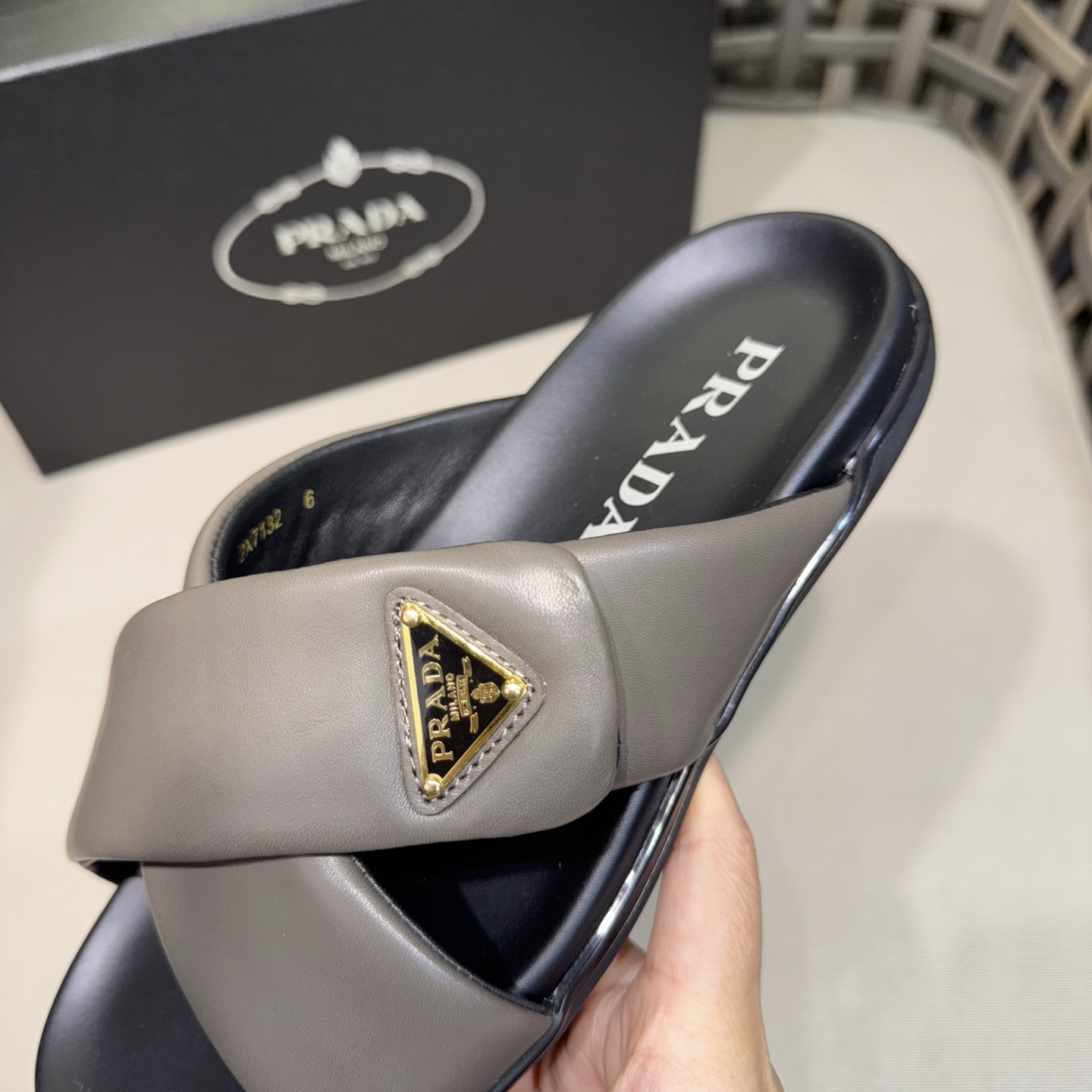 Prada Men’s Leather Sandals / Slides – New Arrival