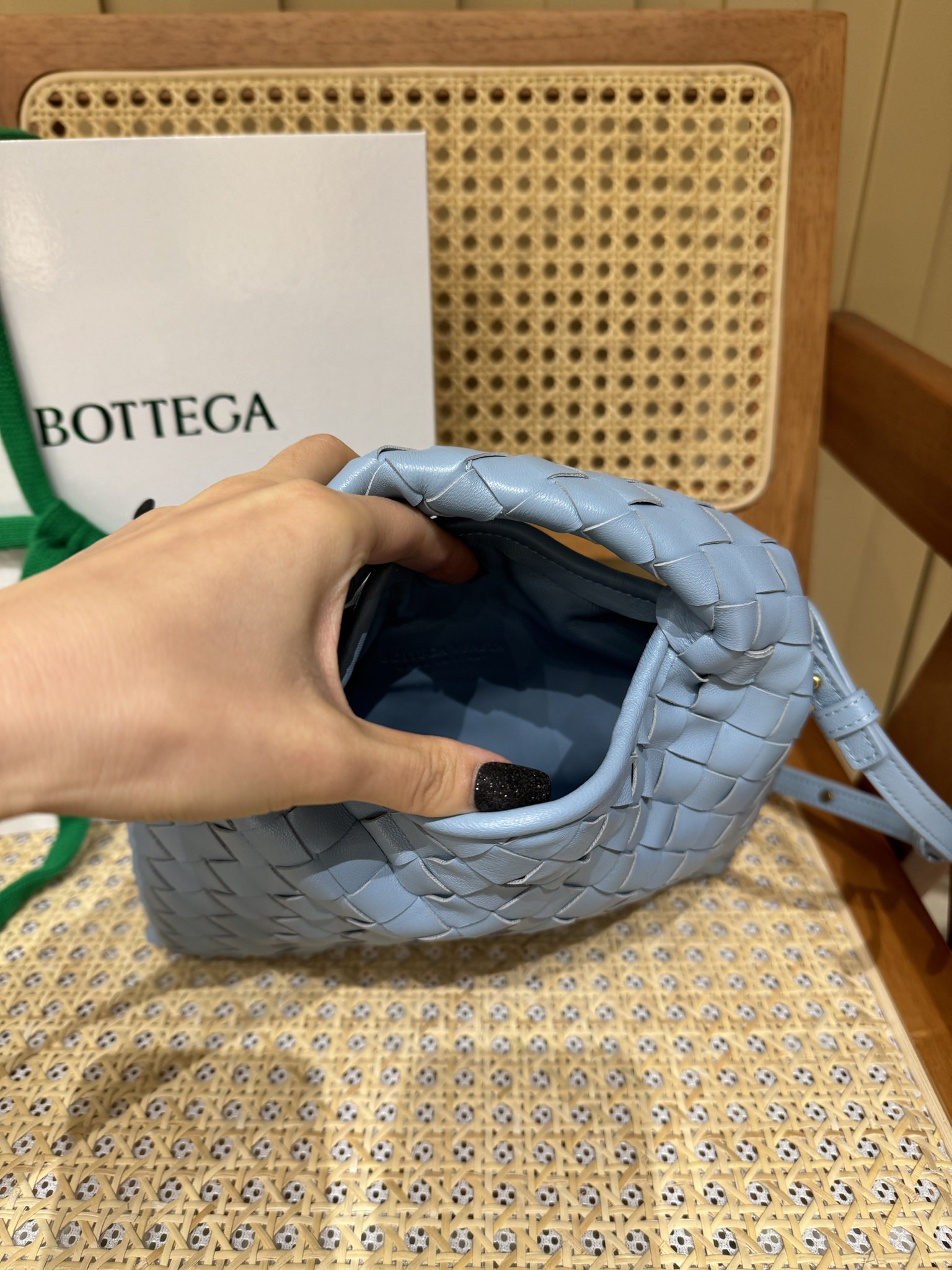 mini Hop crossbody bag Ice blue