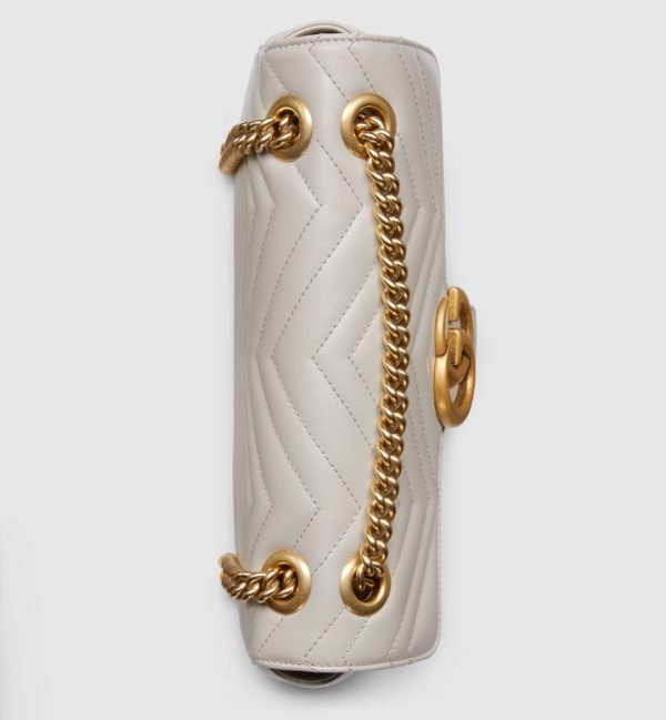 GG MARMONT SMALL SHOULDER BAG-Light grey-443497