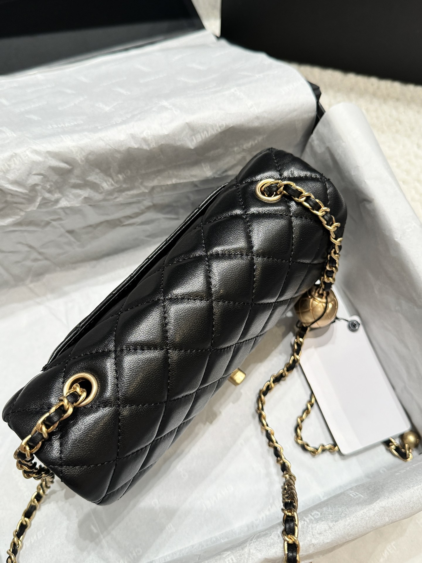 Chanel-CF-gold ball bag