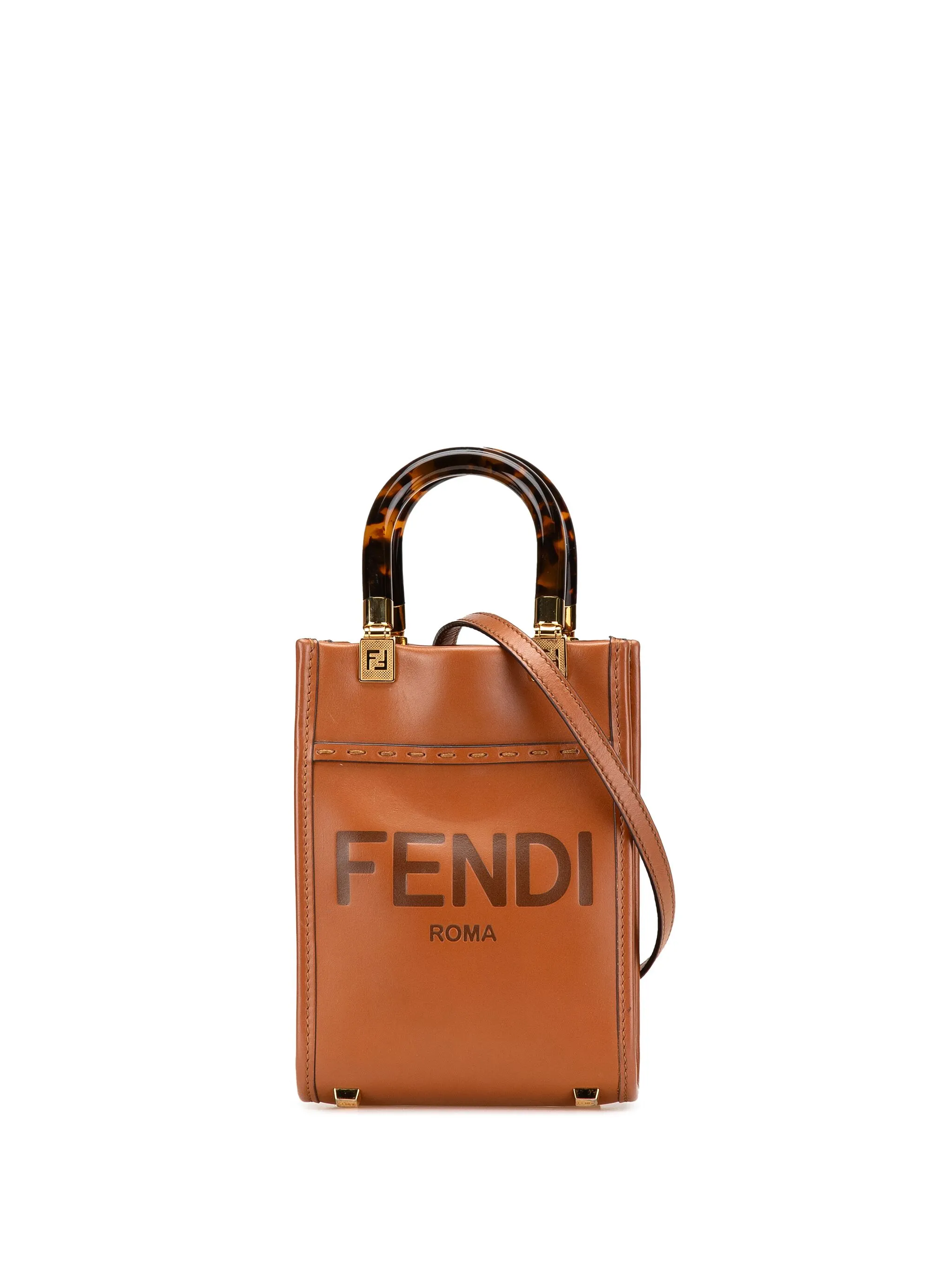 Fendi Mini Leather Sunshine Shopper Tote satchel